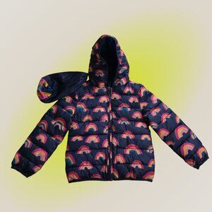 Epic Threads Girls Fold Drawstring Jacket Navy Blue Size 6X Hooded Casual Coat